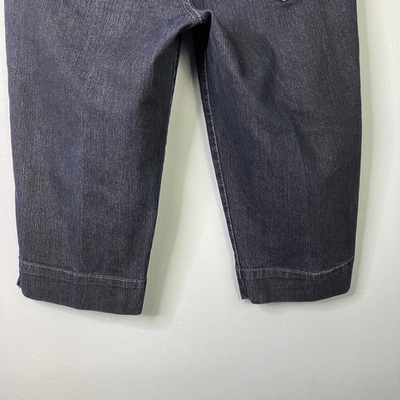 Nine West Melanie Skimmer Dark Wash Studded Denim Capri Length Jeans Size 6 27 - Picture 16 of 16
